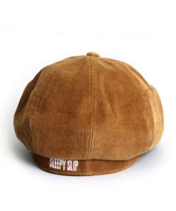 SLEEPYS SLIP [SLEEPY SLIP] Seasonless CORDUROY BROWN NEWSBOY CAP