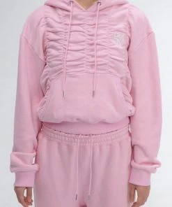 Best Sellers [GIMMETHEYOUNG] FW 21 SHRRING SWEAT HOODY_21FW(S) / PINK