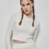 [LUV IS TRUE] FW 21 DAMAGE KNIT TOP(IVORY)