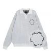 Best Sellers [OY] Winter 21 ROUND LOGO COLLAR KNIT-WHITE