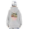 [FEVERTIME] FW 21 21 Blossom Checker HOODIE ZIP-UP - GREY