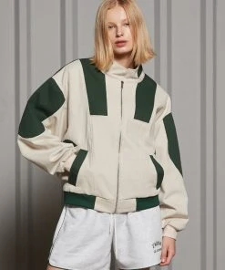 [LARTIGENT] FW 21 COLOR BLOCK JUMPER(GREEN)