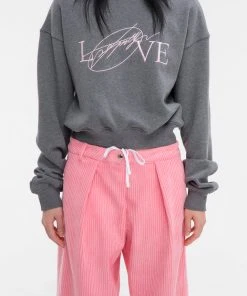 Best Sellers [GIMMETHEYOUNG] Winter 21 LOVE SIGN SWEATSHIRT / GREY