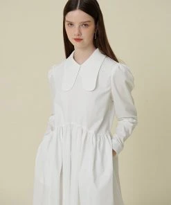 [GOCORI] FW 21 GOCORI COLLAR WHITE DRESS