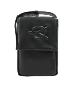 [OY] Seasonless EMBOSS LOGO LEATHER MINI CROSS BAG