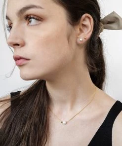 [LOMBRILLANT] Seasonless Simple Pearl And Ball Neck (2OL) Best Sellers