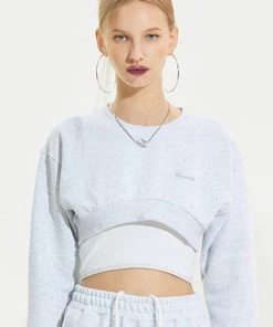 [CRANK] FW 21 BASIC CROP SWEATSHIRT_W.M.GY