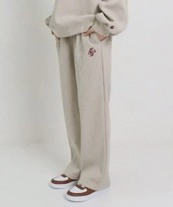 [SEARCH410] Winter 21 KNIT WAFFLE WIDE PT_BEIGE