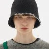 [LECYTO] Seasonless SMOCK WOOL KNIT BUCKET HAT_[BLACK] Best Sellers