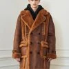 [LECYTO] Winter 21 CONTRAST DOUBLE COAT ECO MUSTANG_[BROWN]