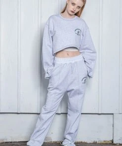 UNORMAL [UNUSUALNORMAL] FW 21 POINT SWEAT PANTS _ WHITE MELANGE