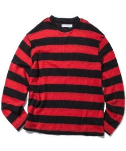 Best Sellers [KING ARCHIVES] FW 21 Mohair Striped Knit (Red)