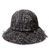[SLEEPY SLIP] Seasonless TWEED BLACK BUCKET HAT