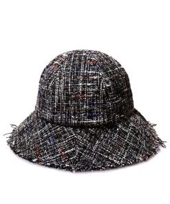 [SLEEPY SLIP] Seasonless TWEED BLACK BUCKET HAT