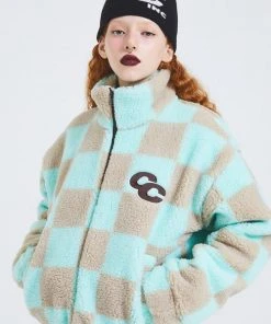 [CRANK] Winter 21 CHECKER FLEECE JUMPER_MT Best Sellers