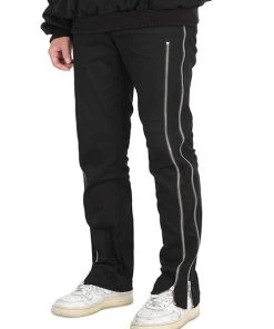 [LANG VERSIO] FW 21 318 Side 2 Zipper Black Jeans