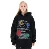 [FEVERTIME] FW 21 21 SPRAY HOODIE - BLACK