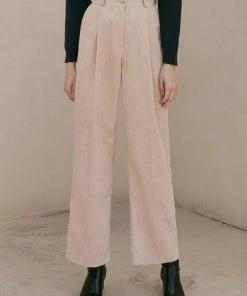 [JOORTI] Winter 21 J857 Corduroy Tuck Pants (beige)