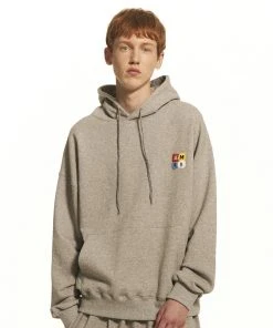 [AMES WORLDWIDE] FW 21 PALETTE LOGO HOODIE_GY Best Sellers