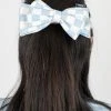[SPUNKY] Seasonless CHECK RIBBON HAIRPIN (BLUE)