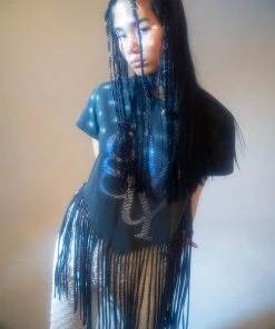 [GIMMETHEYOUNG] 20SS G_V-FRINGE T-SHIRTS / GREY