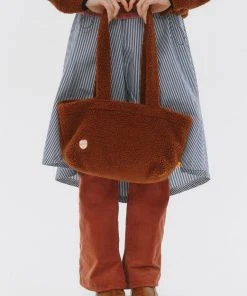 [ROCCI ROCCI] Winter 21 Rose Fleece Shopper Bag [TEDDY BROWN] Best Sellers