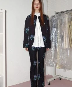 JULIE BEANS [JULYE HAN] Winter 21 Corduroy Flare Pants - Purple Rose