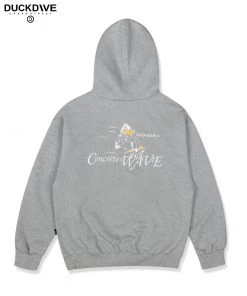 [DUCKDIVE] FW 21 Skate Dux Hoodie Gray