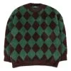 [AJO BY AJO] FW 21 Harlequin Check Oversized Sweater [Green]