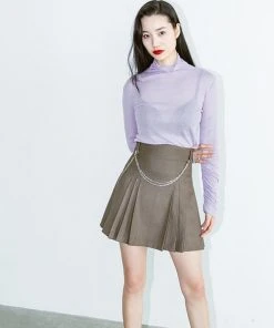 [CAPRICIEUX] FW 21 Pleats Skirt 2 (khaki Brown)