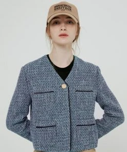 Best Sellers [BENSIMON] FW 21 TWEED JACKET - BLUE