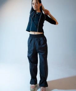 [GIMMETHEYOUNG] 20SS G_PIPING LINE TRACK PANTS / BLACK
