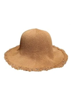 SLEEPYS SLIP [SLEEPY SLIP] Seasonless LINEN FABRIC BROWN BUCKET HAT