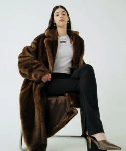 [INPREP] FW 21 BROWN FUR LONG COAT_W Best Sellers