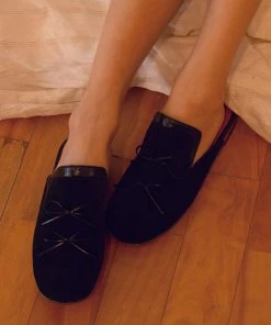 [BUTTERFLIES IN STUMMY] Seasonless Ribbon Flat Mule