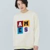 [AMES WORLDWIDE] Winter 21 BOUCLE BOX LOGO KNIT_IV
