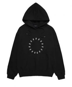 Best Sellers [DXOH] Seasonless SMILE EMBROIDER HOODIE [BLACK]