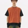 [LECYTO] FW 21 SMOCK CREWNECK VEST_[ORANGE] Best Sellers
