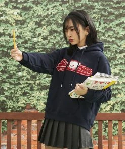 [AQOSTUDIOSPACE] FW 21 AQO VARSITY LOGO HOODIE NAVY