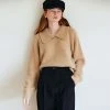Best Sellers [ANEDIT] Winter 21 Big Collar Knit_NUT