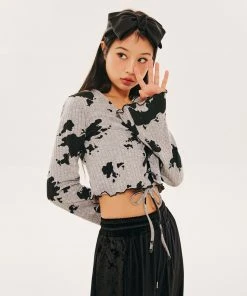 Best Sellers [PLASMASPHERE] FW 21 Cow Cardigan[Grey]