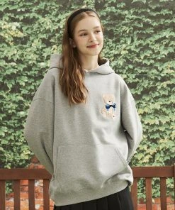 [AQOSTUDIOSPACE] FW 21 AQO OG BEAR HOODIE GREY