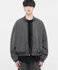 [DPRIQUE] FW 21 REVERSIBLE BOMBER JACKET - BLACK/BLACK