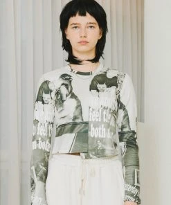 [13MONTH] FW 21 CROPPED UNBALANCE HEM T-SHIRT (GREEN)