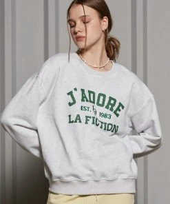 [LARTIGENT] FW 21 JADORE SWEATSHIRT(GRAY) Best Sellers