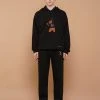 Best Sellers [DXOH] Seasonless BEAR EMBROIDER PANTS [BLACK]