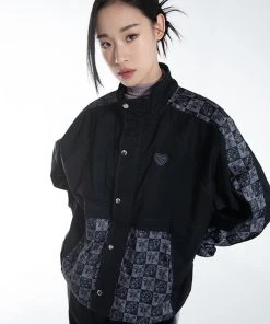 [SETUP EXE] FW 21 Check Bear Windbreaker [Black]