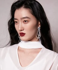 [NACHE] Seasonless ANTIQUE DROP EARRING_WHITE