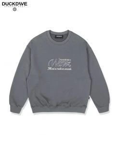 [DUCKDIVE] FW 21 Smile Wave Sweatshirt Charcoal Best Sellers