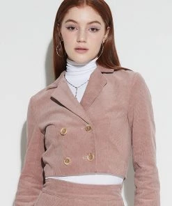 [LUV IS TRUE] Winter 21 CORDUROY SETUP JACKET(PINK)